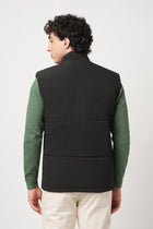 BLACK PUFFER CARGO POCKET GILET - Jacket - 251070378