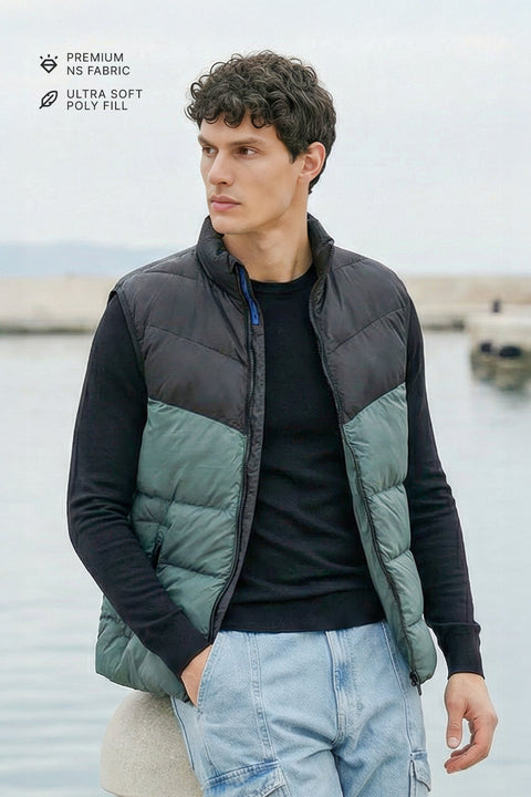 BLACK PUFFER GILET - Jacket - 251070382