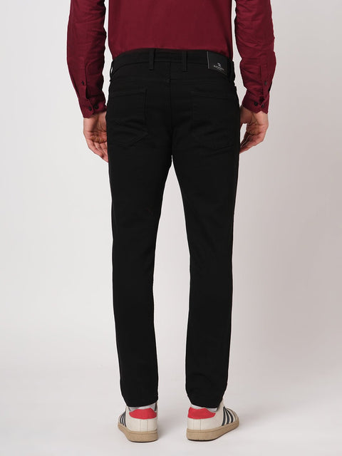 BLACK RAW ANKLE FIT TWILL DENIM - Jeans - 251010872