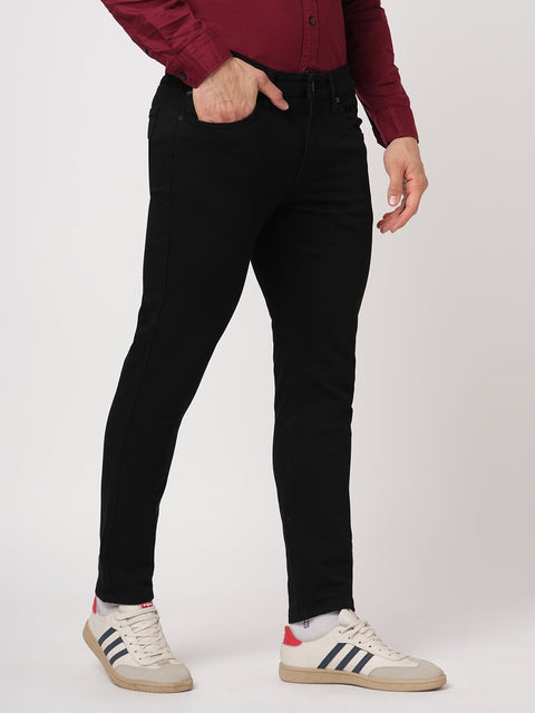 BLACK RAW ANKLE FIT TWILL DENIM - Jeans - 251010872