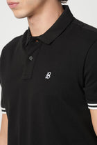 BLACK REGULAR FIT TIPPING POLO - T Shirt - 250830740