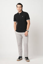 BLACK REGULAR FIT TIPPING POLO - T Shirt - 250830740