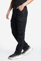 Black Relax Fit Cargo Pants - Cargo - 240110096