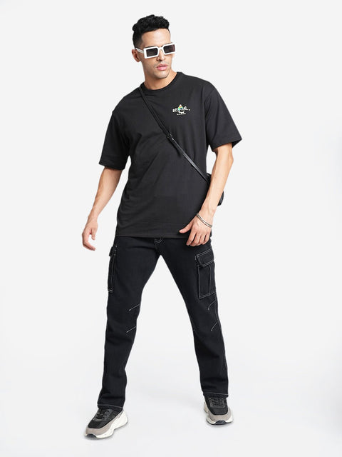 Black Relax Fit Cargo Pants - Cargo - 240110096