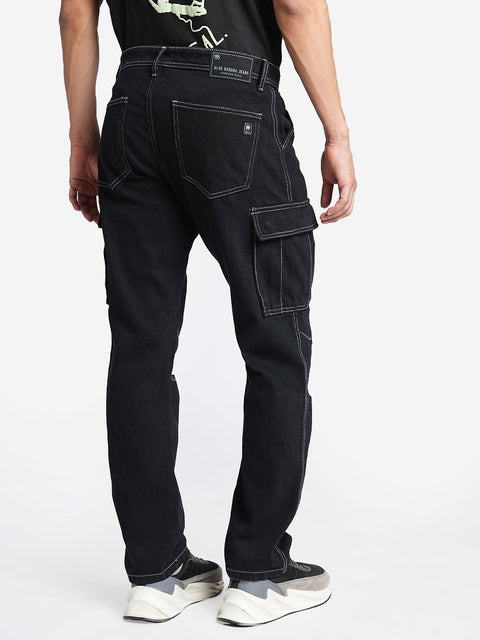 Black Relax Fit Cargo Pants - Cargo - 240110096