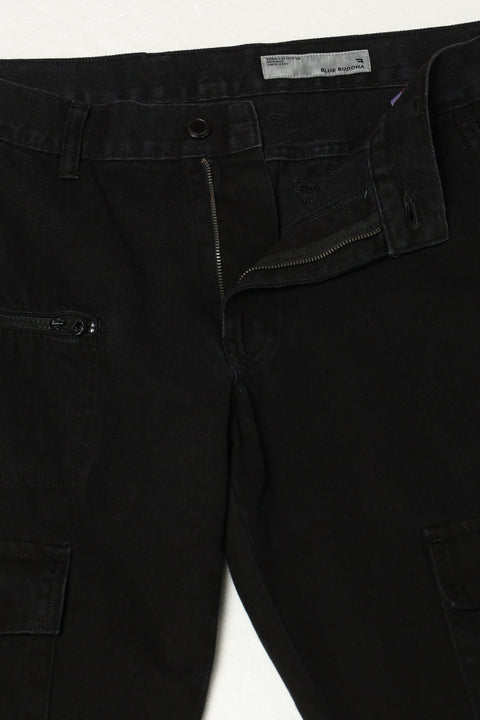 Black Relaxed Fit Cargo - Jeans - 