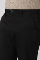 BLACK RELAXED FIT DOBBY TROUSER - Trousers - 251041306