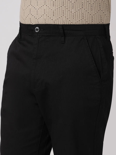 BLACK RELAXED FIT DOBBY TROUSER - Trousers - 251041306