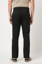 BLACK RELAXED FIT DOBBY TROUSER - Trousers - 251041306