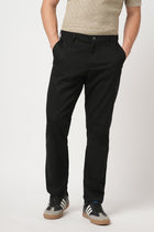 BLACK RELAXED FIT DOBBY TROUSER - Trousers - 251041306