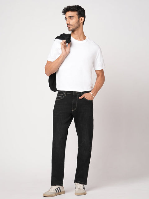 BLACK RELAXED FIT TWILL DENIM - Jeans - 251211005