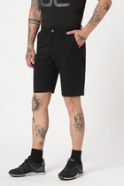 BLACK REULAR FIT SHORTS - Shorts - 251050016