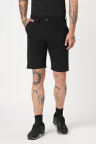 BLACK REULAR FIT SHORTS - Shorts - 251050016