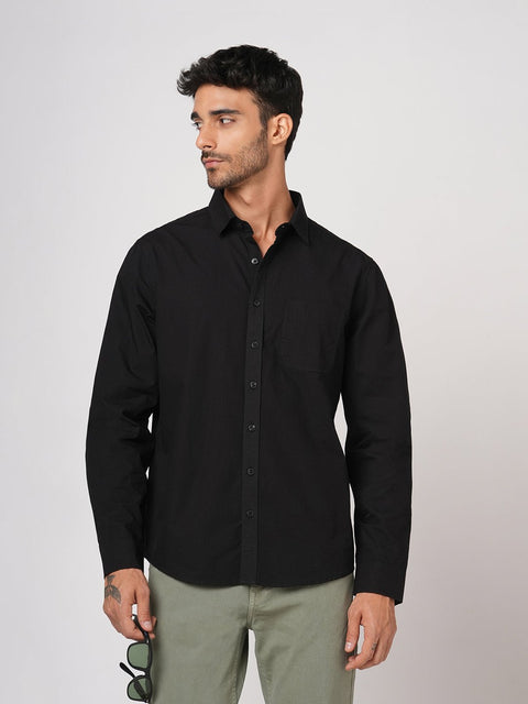 BLACK SELF STRIPE DOBBY SHIRT-Shirt - 251033510