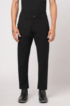 BLACK SLIM FIT DOBBY TROUSER - Trousers - 251041371