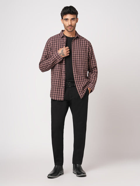 BLACK SLIM FIT DOBBY TROUSER - Trousers - 251041371