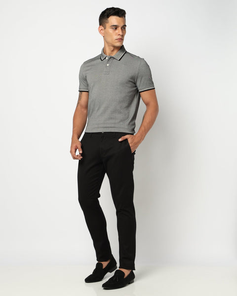 Black Slim Fit Men's Trouser - Trouser - 250640366