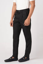 BLACK SLIM FIT TRAVELLER MEN'S PANTS - Trousers - 251041391