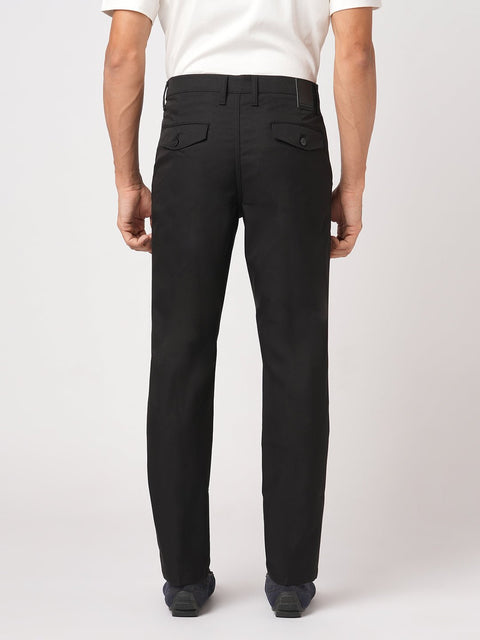 BLACK SLIM FIT TRAVELLER MEN'S PANTS - Trousers - 251041391