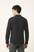 Black Solid Cotton Shirt Kurta - Kurta - 230925458