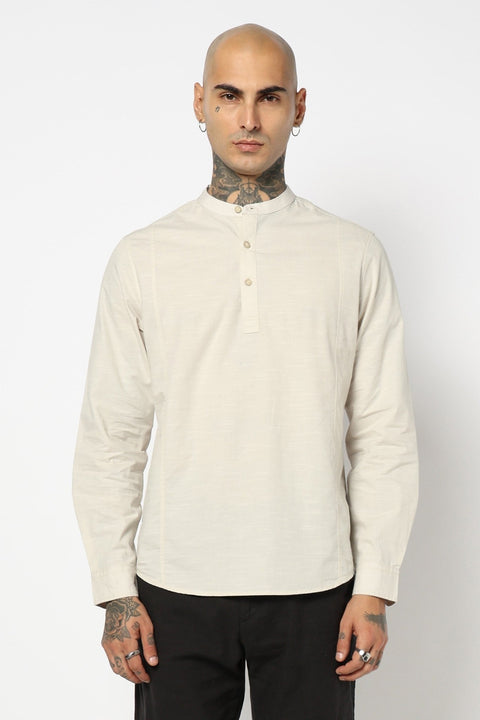 Black Solid Cotton Shirt Kurta - Kurta - 250631522