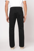 BLACK STRAIGHT FIT DOBBY TROUSER - Trousers - 251241592