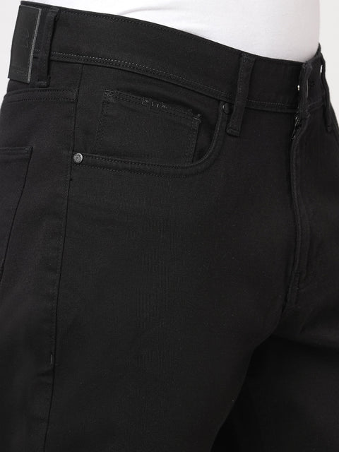BLACK STRAIGHT FIT DOBBY TROUSER - Trousers - 251241592