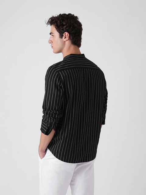 BLACK STRIPED KURTA - Kurta - 260134566