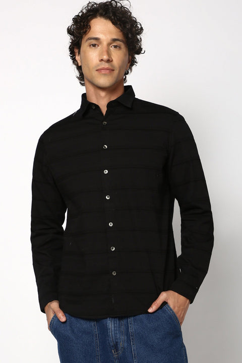 Black Tailored Fit Shirt - Shirt - 241029354