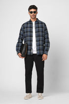 BLUE CHECKERED COTTON SHIRT-Shirt - 251033310