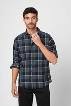 BLUE CHECKERED COTTON SHIRT-Shirt - 251033310