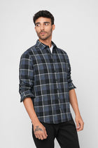 BLUE CHECKERED COTTON SHIRT-Shirt - 251033310