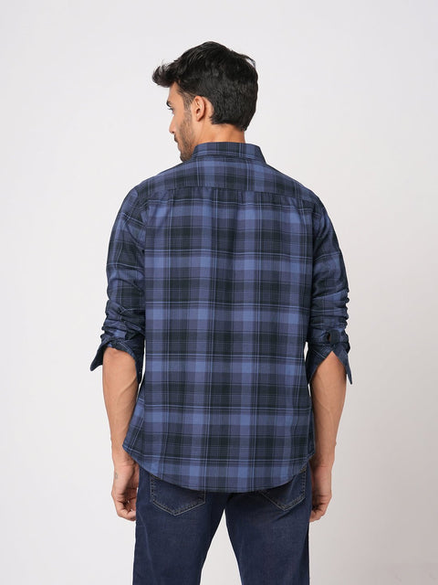 BLUE CHECKERED OXFORD SHIRT-Shirt - 250932531