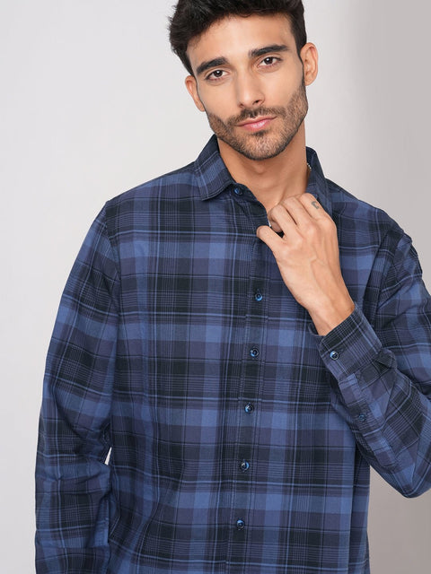 BLUE CHECKERED OXFORD SHIRT-Shirt - 250932531