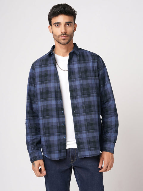 BLUE CHECKERED OXFORD SHIRT-Shirt - 250932531