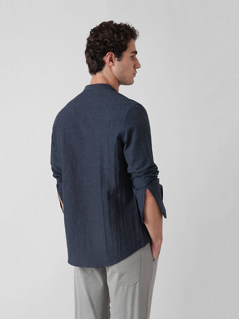 BLUE CRUSH MANDARIN COLLAR SHIRT-Shirt - 260235140