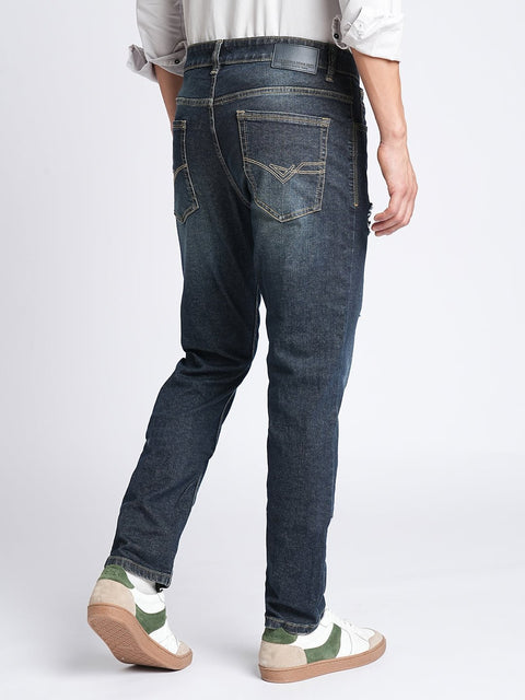 Blue Distressed Skinny Fit Jeans - Jeans - 230510441