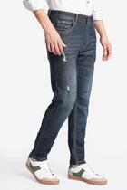 Blue Distressed Skinny Fit Jeans - Jeans - 230510441