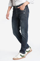 Blue Distressed Skinny Fit Jeans - Jeans - 230510441