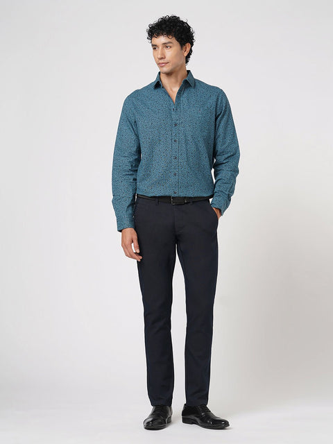 BLUE FLORAL PRINTED OXFORD SHIRT-Shirt - 251033455