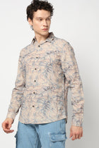 Blue Floral Printed Shirt - Shirt - 240728462