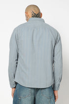 BLUE STRIPED DOUBLE POCKET UTILITY SHIRT-Shirt - 241129577
