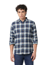 BLUE WINDOWPANE CHECKERED COTTON SHIRT-Shirt - 251033350