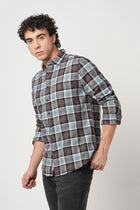 BLUE WINDOWPANE CHECKERED SHIRT-Shirt - 251033430
