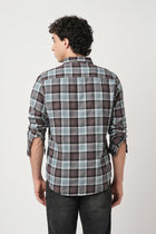 BLUE WINDOWPANE CHECKERED SHIRT-Shirt - 251033430