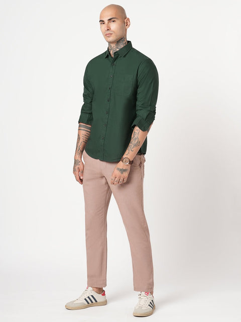 BOTTLE GREEN PLAIN OXFORD SHIRT-Shirt - 251033530