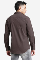 Brown Double Pocket Cotton Shirt - Shirt - 230424628