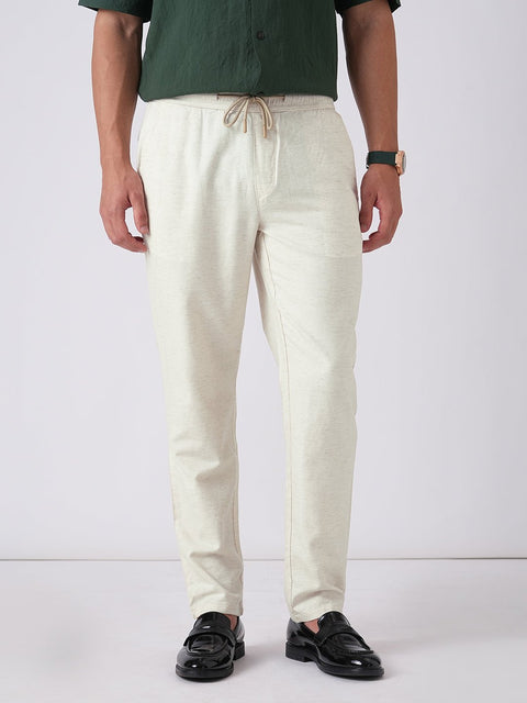 BROWN ELASTICATED TRAVELLER TROUSER - Trousers - 260140036