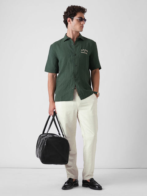BROWN ELASTICATED TRAVELLER TROUSER - Trousers - 260140036