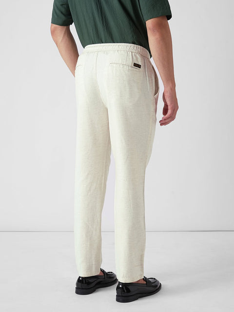 BROWN ELASTICATED TRAVELLER TROUSER - Trousers - 260140036